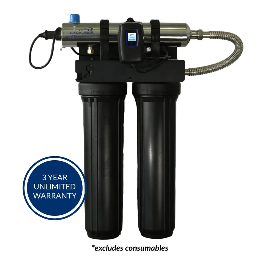 Mini Rack UV 15 gpm w/ 20in sediment + carbon - UVS 15GPMTP220L