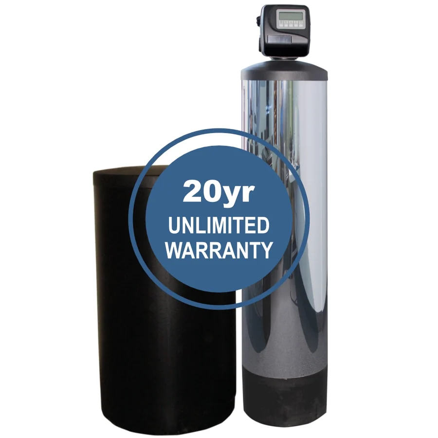 Premium Softener Metered 45,000 grains, Turbulator + chrome jacket - EWS SP45BFJCT